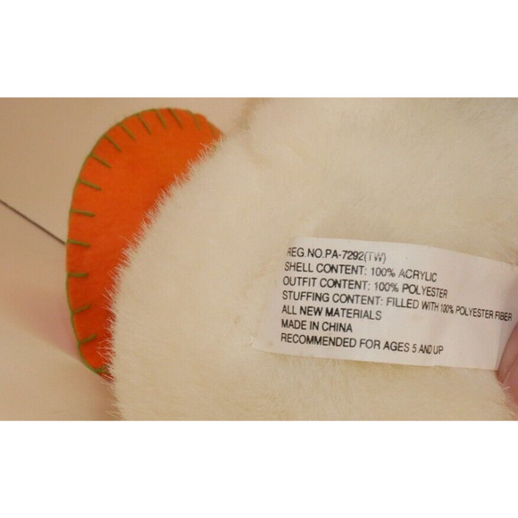 VTG Bunny Rabbit Plush White Pink Green Orange Butterfly and Bug Catcher Net - Picture 12 of 12